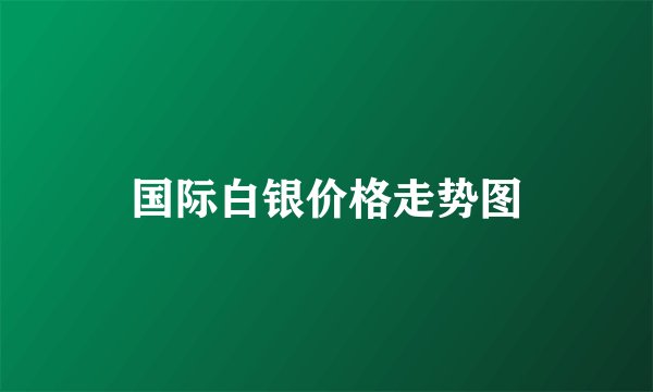 国际白银价格走势图