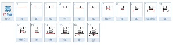 草字头高木念什么字