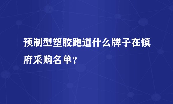 预制型塑胶跑道什么牌子在镇府采购名单？