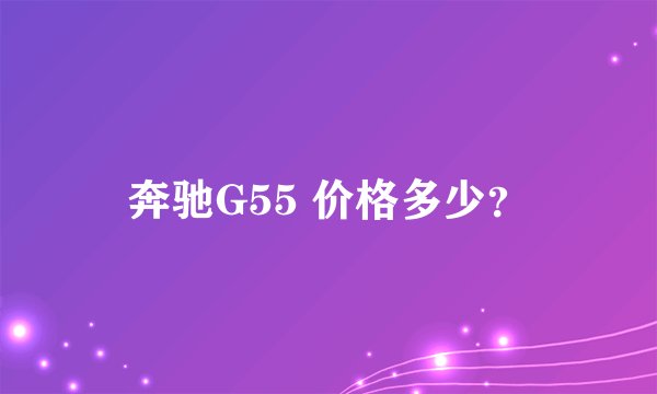 奔驰G55 价格多少?