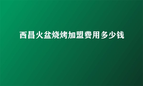 西昌火盆烧烤加盟费用多少钱