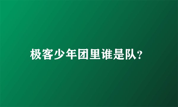 极客少年团里谁是队？