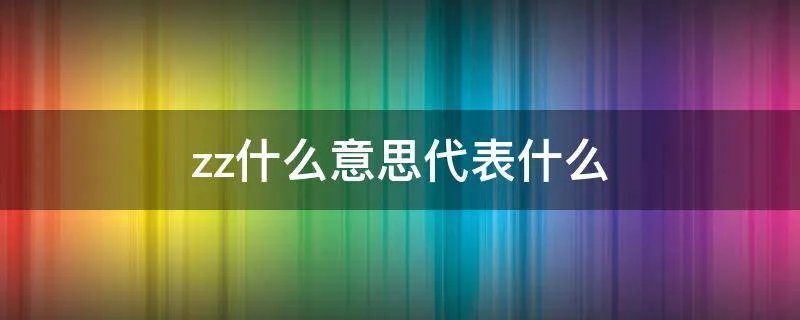 zz什么意思代表什么