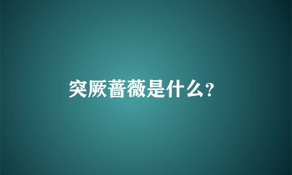 突厥蔷薇是什么？