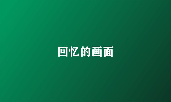 回忆的画面