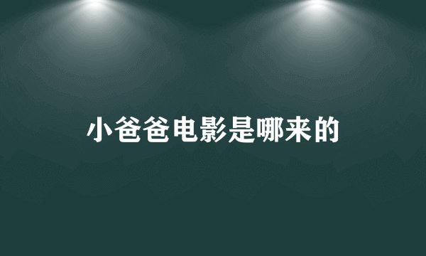 小爸爸电影是哪来的