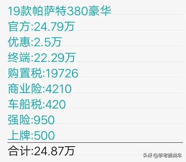 2019款380帕萨特轿车最高时速是多少公里?怎么样?