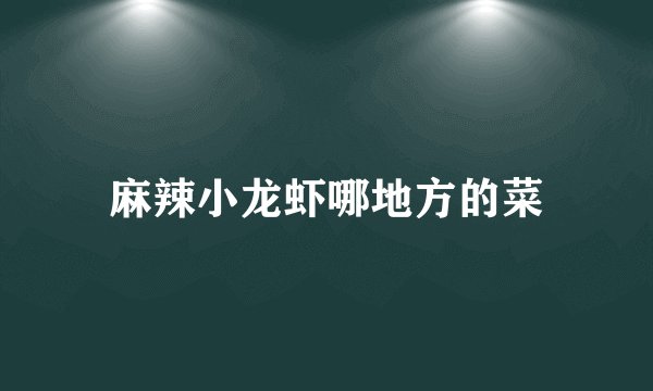 麻辣小龙虾哪地方的菜