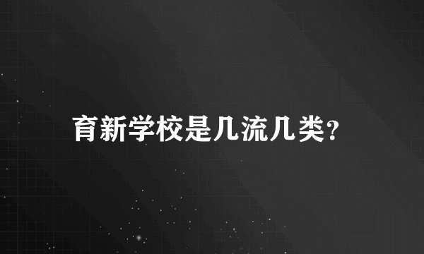 育新学校是几流几类？