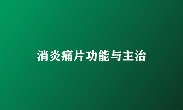 消炎痛片功能与主治