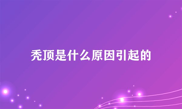 秃顶是什么原因引起的