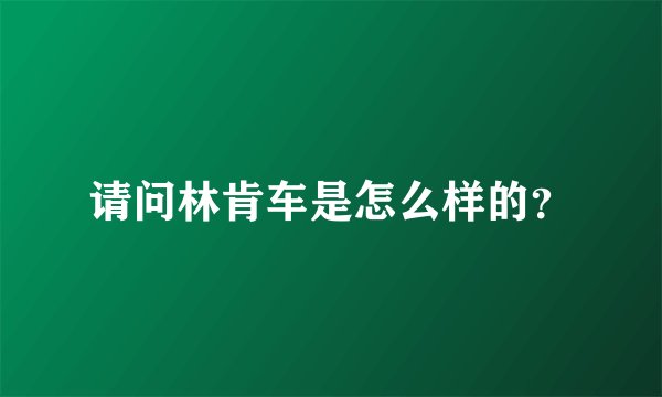 请问林肯车是怎么样的？