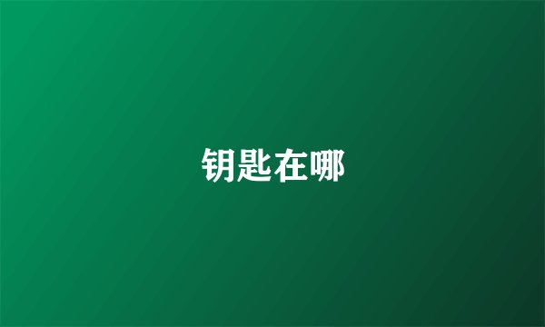 钥匙在哪