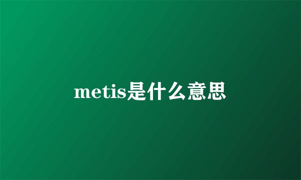 metis是什么意思