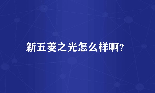新五菱之光怎么样啊？