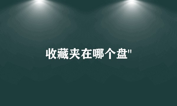 收藏夹在哪个盘