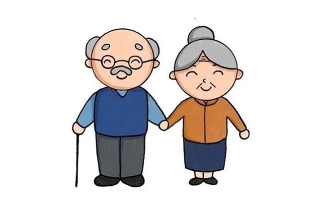 老人简笔画爷爷奶奶?