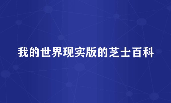 我的世界现实版的芝士百科