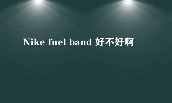 Nike fuel band 好不好啊