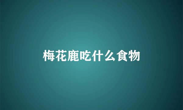 梅花鹿吃什么食物