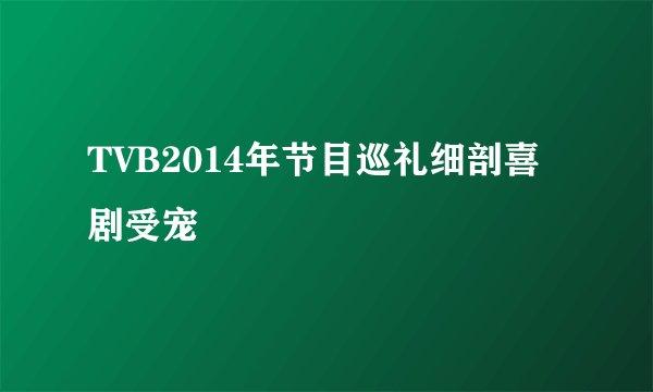 TVB2014年节目巡礼细剖喜剧受宠