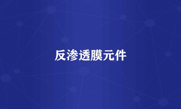 反渗透膜元件