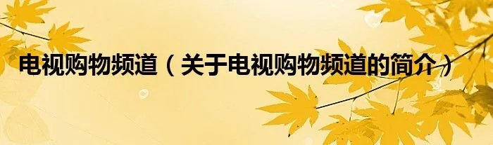 电视购物频道（关于电视购物频道的简介）