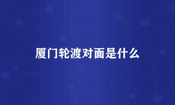 厦门轮渡对面是什么