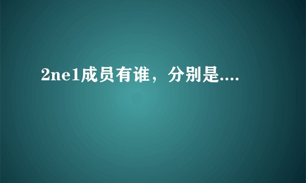 2ne1成员有谁，分别是....