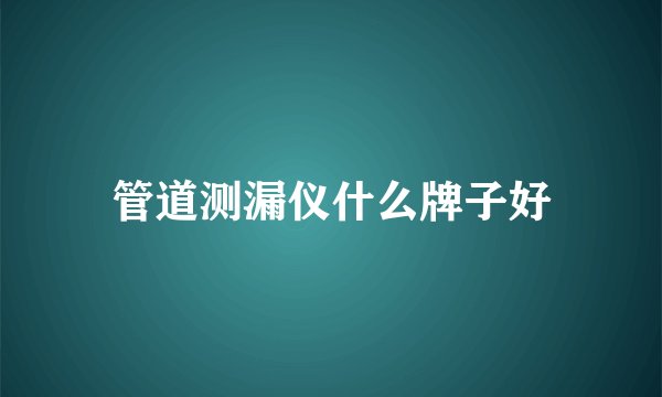 管道测漏仪什么牌子好