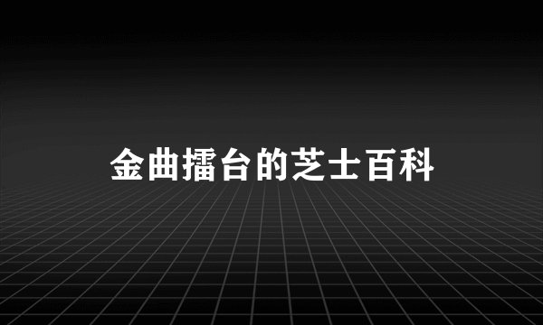 金曲擂台的芝士百科