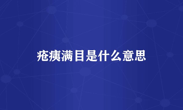 疮痍满目是什么意思