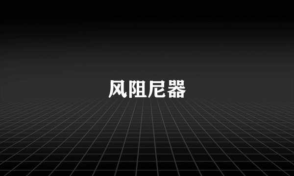 风阻尼器