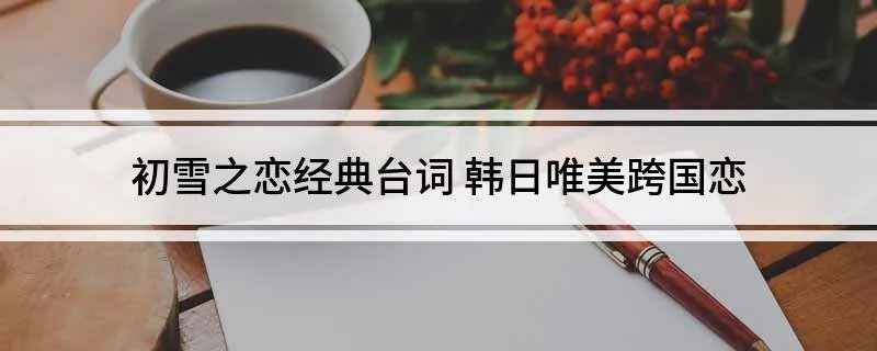 初雪之恋经典台词 韩日唯美跨国恋