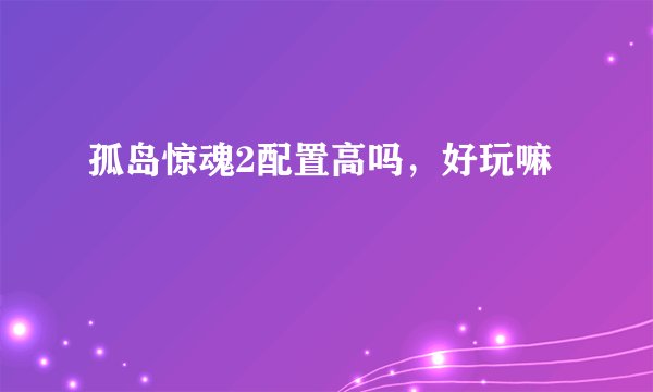 孤岛惊魂2配置高吗，好玩嘛