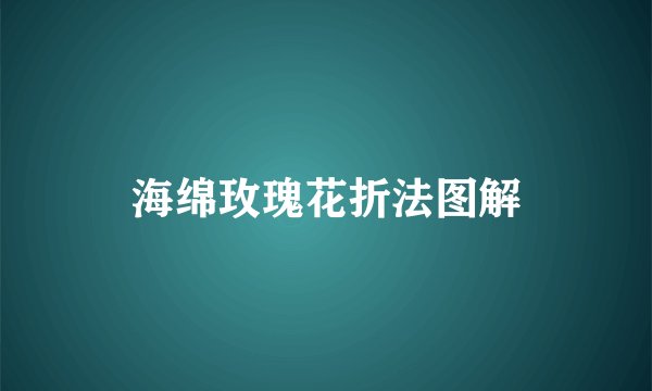 海绵玫瑰花折法图解
