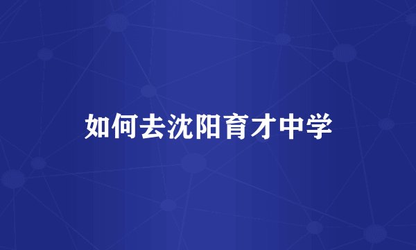 如何去沈阳育才中学