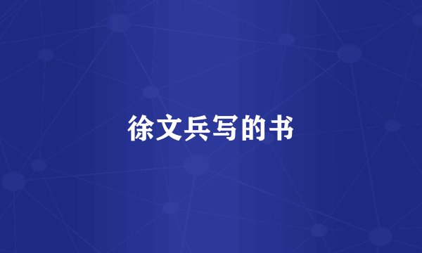 徐文兵写的书