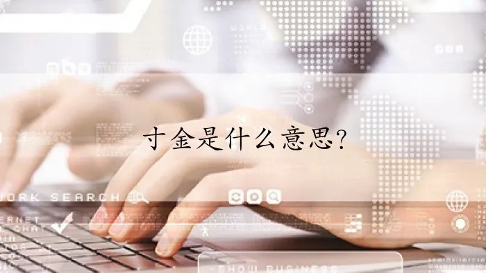 寸金是什么意思?
