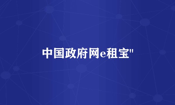 中国政府网e租宝