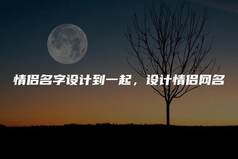 情侣名字设计到一起,设计情侣网名