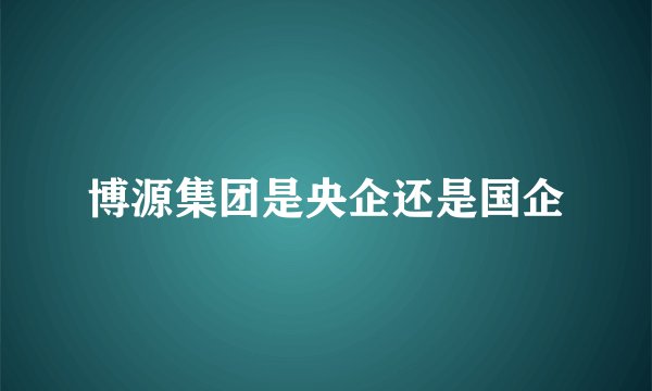 博源集团是央企还是国企