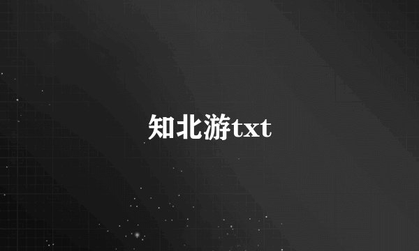 知北游txt