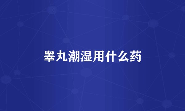 睾丸潮湿用什么药