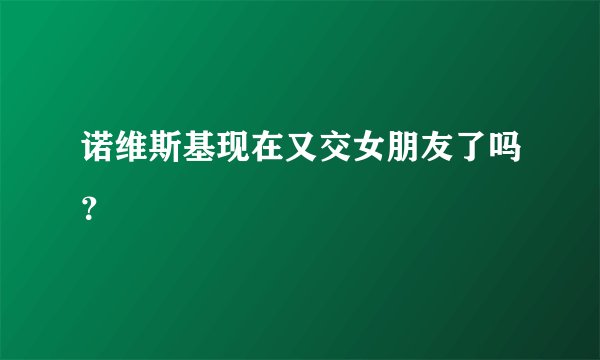 诺维斯基现在又交女朋友了吗？