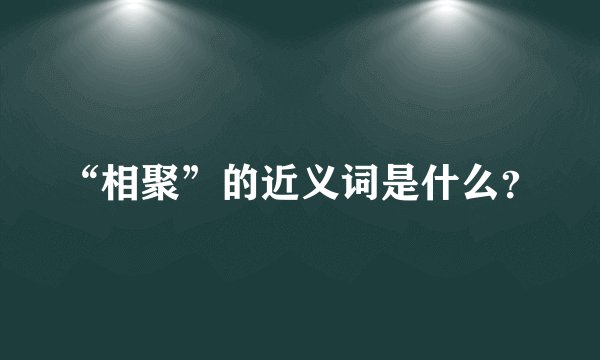 “相聚”的近义词是什么?