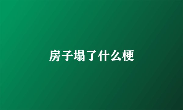 房子塌了什么梗