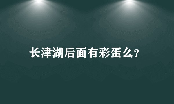 长津湖后面有彩蛋么?