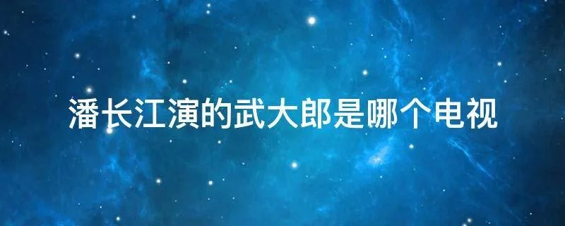 潘长江演的武大郎是哪个电视