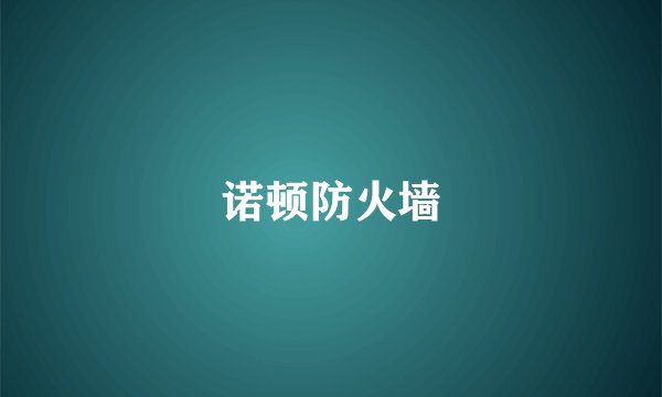 诺顿防火墙